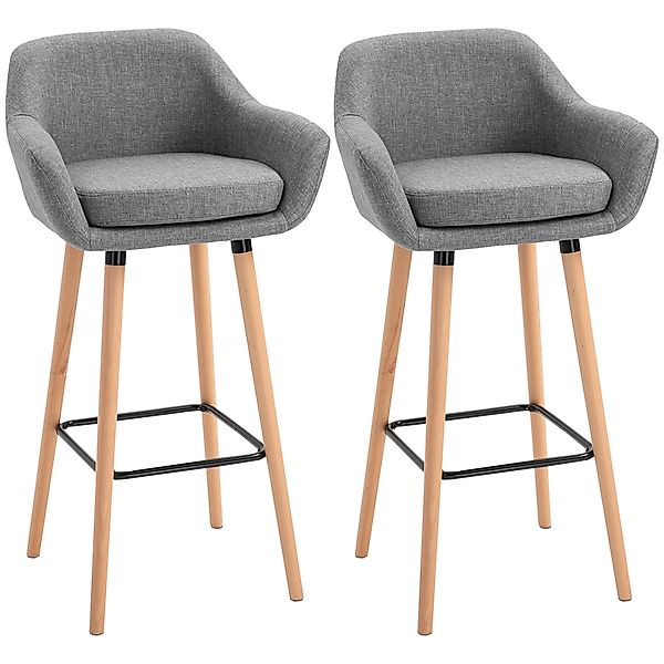 HOMCOM Barhocker Sitzhöhe 65 cm, moderner Barhocker, Barhocker 2er Set Poco günstig online kaufen