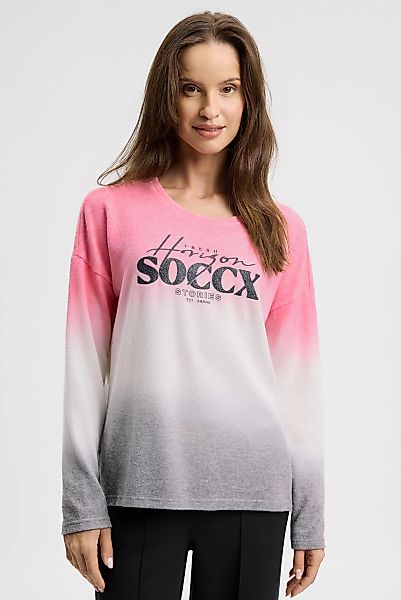 SOCCX Rundhalspullover mit Farbverlauf günstig online kaufen