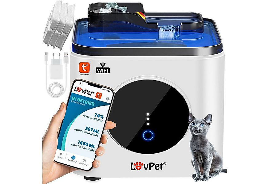 Lovpet Trinkbrunnen für Katzen & Haustiere Wasserspender über App Steuerung günstig online kaufen