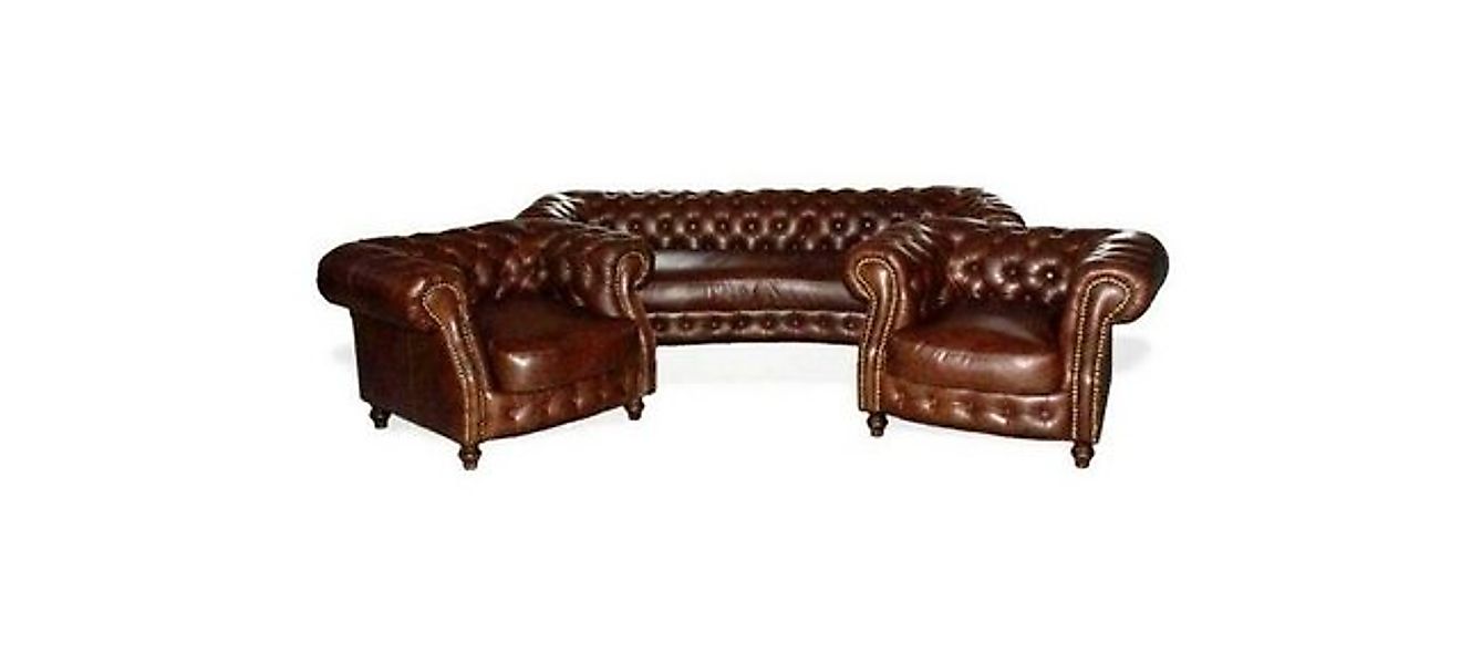 JVmoebel Chesterfield-Sofa Chesterfield Braun Modern Sofa Couch Polster Gem günstig online kaufen