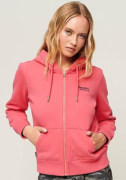 Superdry "ESSENTIAL LOGO ZIP HOODIE" mit Logostickerei günstig online kaufen