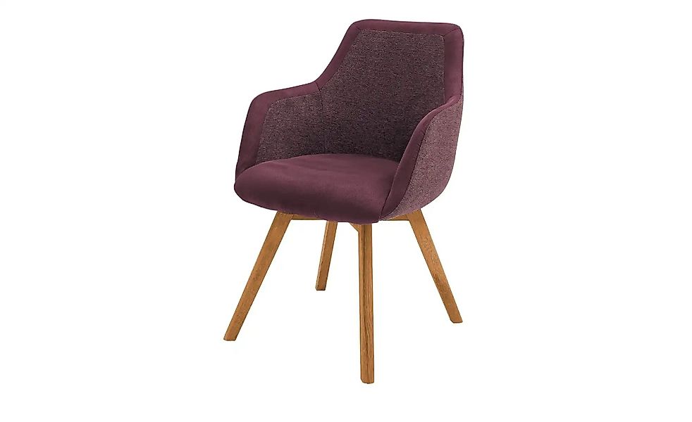 Dine + Mine Armlehnstuhl mit Massivholzgestell Corby ¦ rot ¦ Maße (cm): B: günstig online kaufen