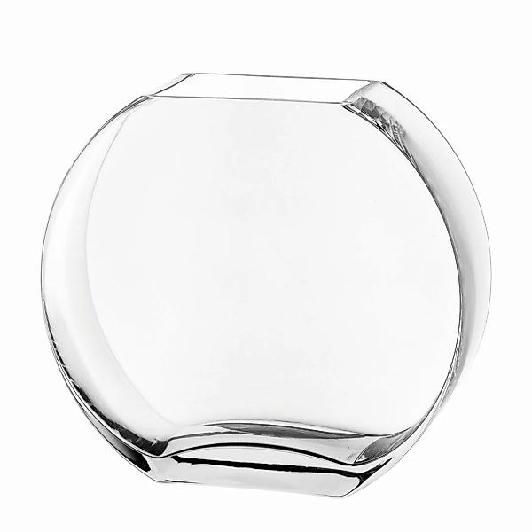 home24 Leonardo Vase Centro I Rund Transparent Kristallglas 25x23x8 cm (BxH günstig online kaufen