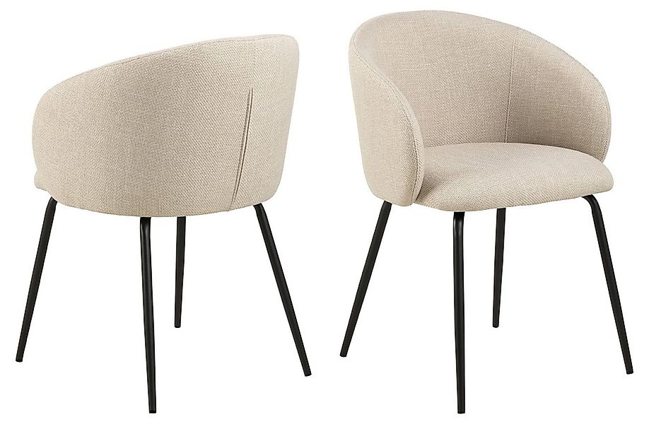 freiraum Armlehnstuhl Eleanor (2er-Set), (2er-Set) in Beige - 56x80,5x54,5 günstig online kaufen