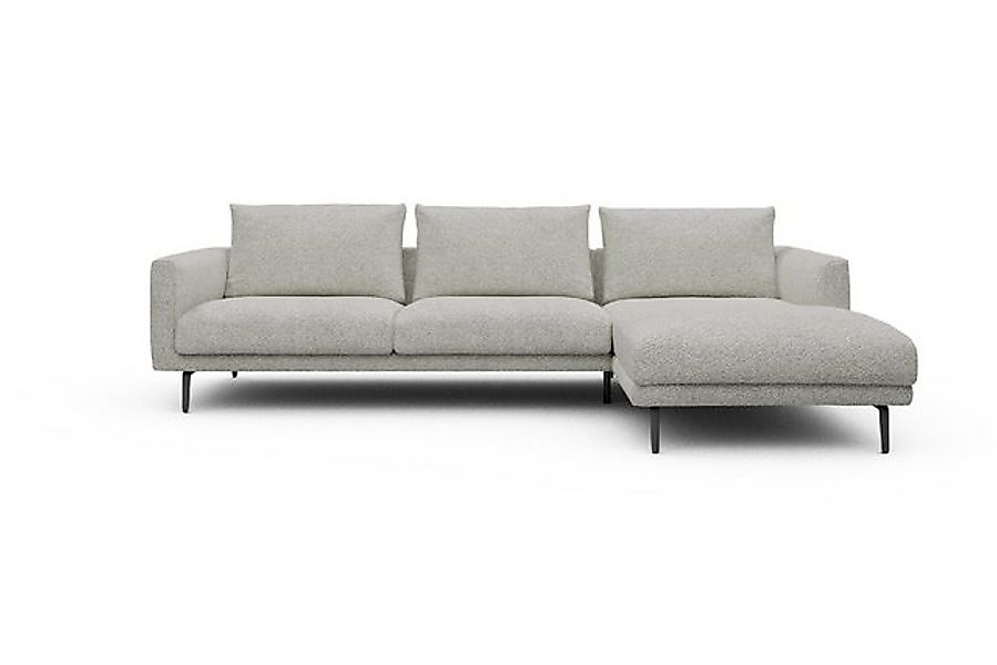 moebelfaktor Ecksofa Karl Chaiselongue rechts mit 2,5-Sitzer, Schlanker Rah günstig online kaufen
