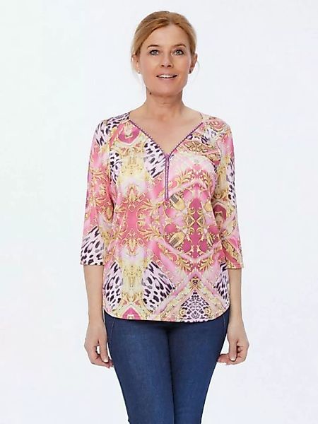 Sarah Kern V-Shirt mit Mustermix günstig online kaufen