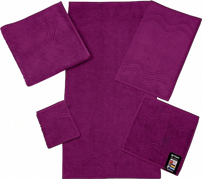 ROSS Gästehandtuch »Cashmere feeling«, (6 St.), mit Wellen-Bordüre günstig online kaufen