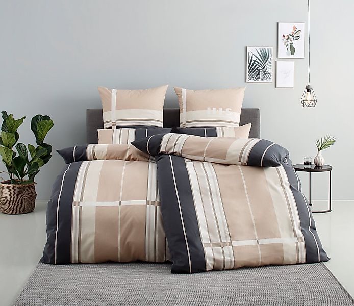 H.I.S Bettwäsche Golfi in Gr. 135x200 oder 155x220 cm, Biber, 2 teilig, Bet günstig online kaufen