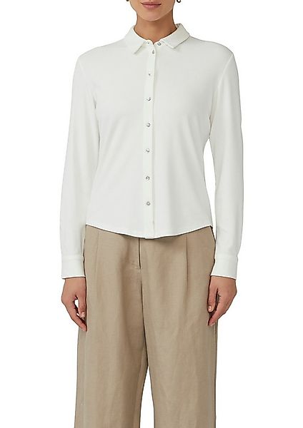 s.Oliver BLACK LABEL Hemdbluse mit Perlmuttknöpfen günstig online kaufen