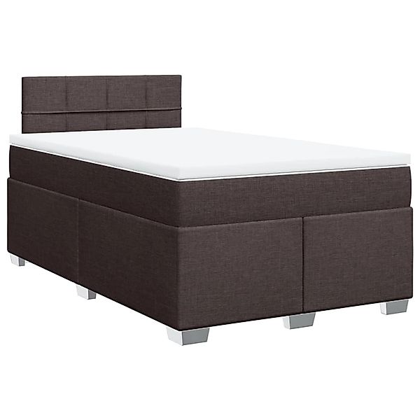vidaXL Boxspringbett mit Matratze Dunkelbraun 120x190 cm Stoff2105516 günstig online kaufen