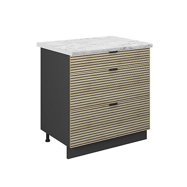 Vicco Küchenzeile R-Line, Weiß Hochglanz/Anthrazit, 350 günstig online kaufen