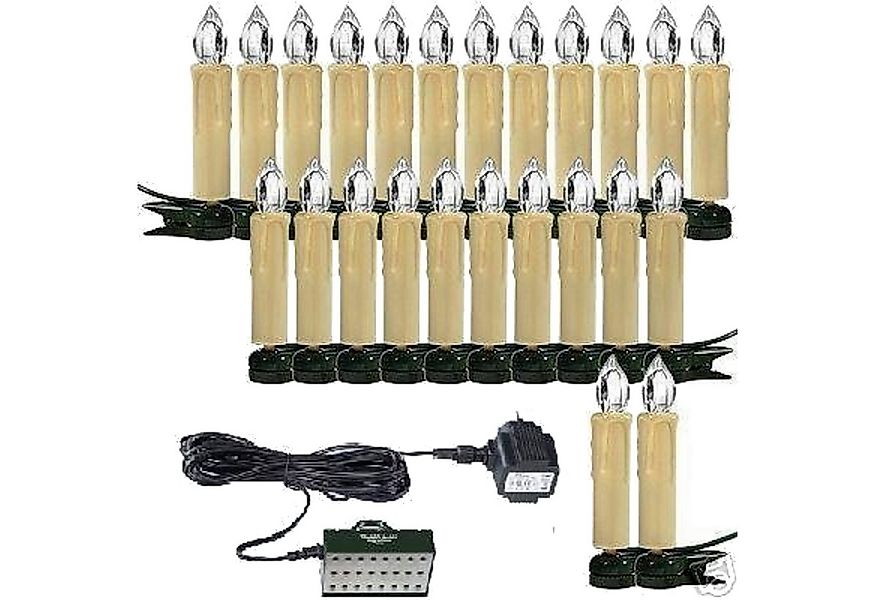 TRANGO LED-Lichterkette, 24-flammig, 340047KW 24x kaltweiß LED Weihnachtske günstig online kaufen