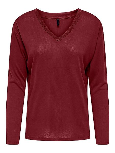 ONLY Langarmshirt ONLHENRIETTA L/S V-NECK SHINE TOP JRS günstig online kaufen