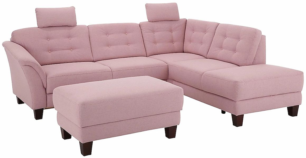 Home affaire Ecksofa »Trondheim L-Form« mit Federkern und Knopfheftung im R günstig online kaufen