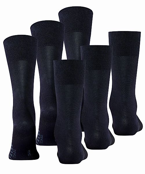 FALKE Tiago 3-Pack Herren Socken, 45-46, Blau, Uni, Baumwolle, 13009-637006 günstig online kaufen