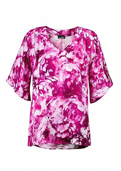 GOLDNER Satinbluse "Viskosebluse mit floralem Design" günstig online kaufen