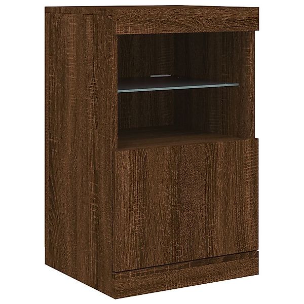 vidaXL Sideboard Sideboard mit LED-Leuchten Braun günstig online kaufen