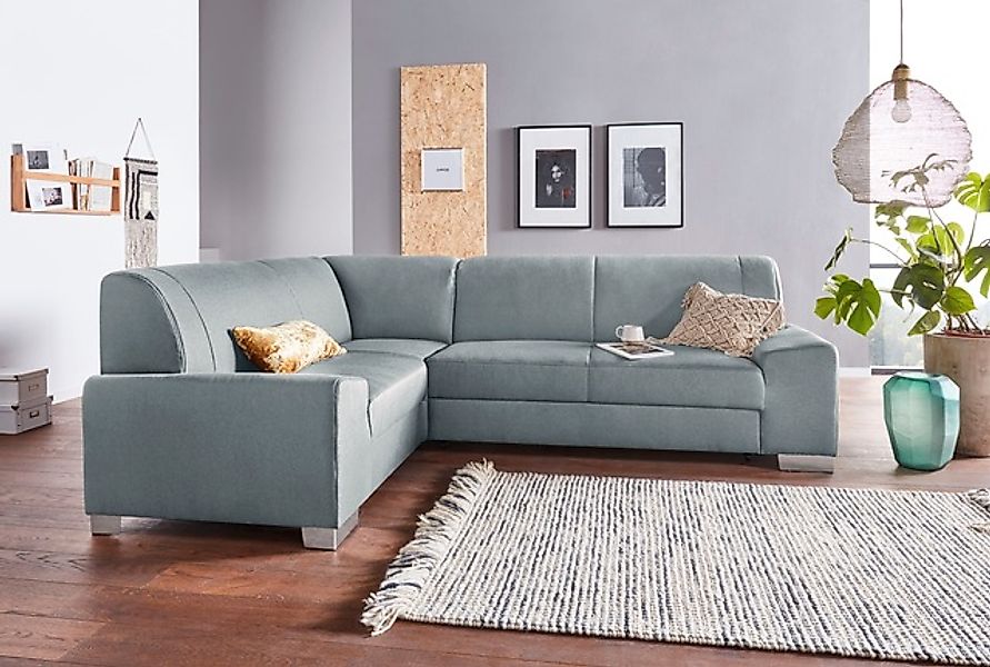 DOMO collection Ecksofa »Anzio in kubischer Formensprache, flache Armlehnen günstig online kaufen