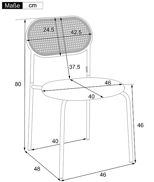 OKWISH Esszimmerstuhl Rattanstuhl Polsterstuhl (4 St), günstig online kaufen