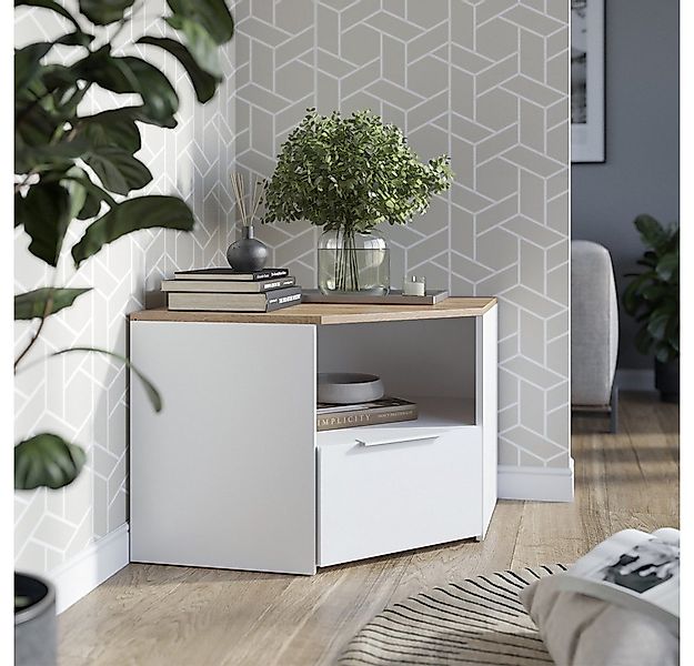 Vicco Lowboard Wido, Weiß/Sonoma, 68 x 50 cm (1 St) günstig online kaufen