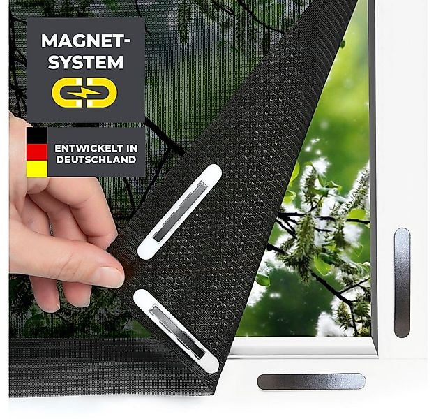 EASYmaxx Insektenschutz-Fensterrahmen Fliegengitter mit Pollenschutz 150 x günstig online kaufen