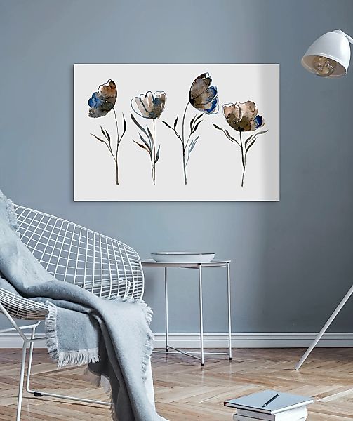 queence Leinwandbild "Blumen", Kunst-Blumen-Blumenbilder, Premium-Leinwands günstig online kaufen