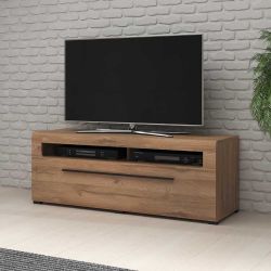 Flachstrecke Wohnzimmer in Eichefarben einer Schublade günstig online kaufen