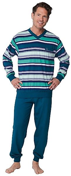 Robson Schlafanzug Herren Pyjama mit Bündchen (2 tlg) Baumwolle günstig online kaufen