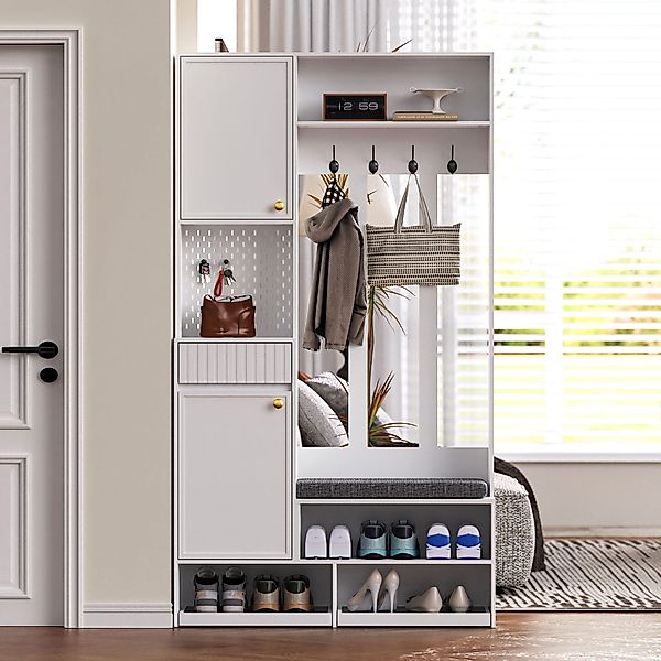 Flieks Garderoben-Set mit Schuhschrank, Sitzbank, 4 günstig online kaufen