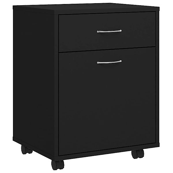 vidaXL Rollschrank Schwarz 45x38x54 cm Holzwerkstoff günstig online kaufen