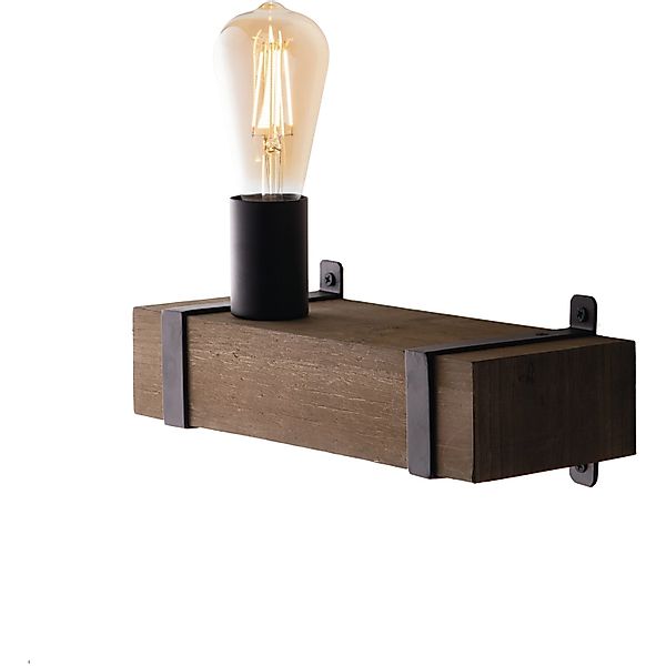 Luce Design Wandleuchte Texas 1-flammig Braun 12,5 cm x 30 cm x 11 cm günstig online kaufen