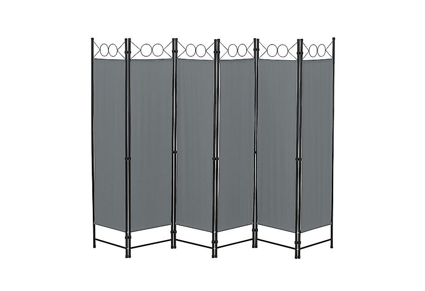 en.casa Paravent, »Saragossa« 6-tlg. Sichtschutz 171 x 240 cm Dunkelgrau günstig online kaufen