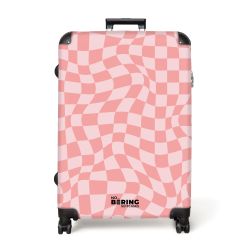 NoBoringSuitcases.com© Hartschalen-Trolley Gewelltes rosa Karomuster 77 günstig online kaufen