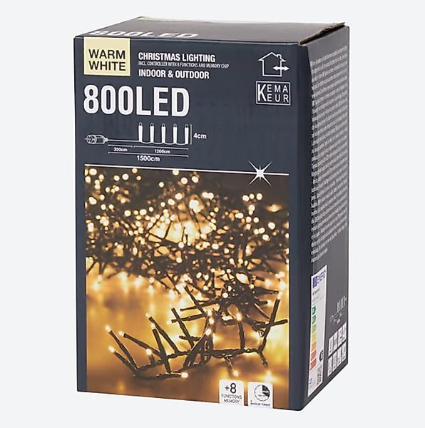 ZD Trading LED-Lichterkette Maxi Clusterbeleuchtung 800 günstig online kaufen