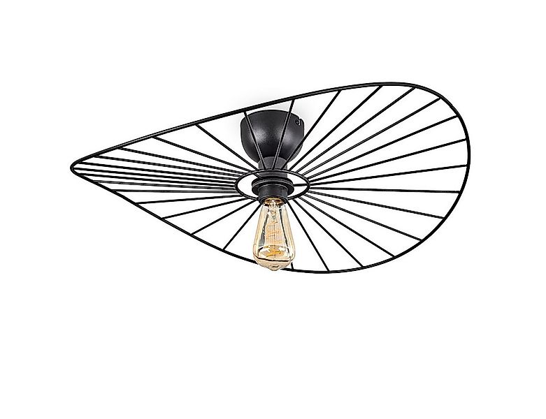 hofstein Deckenleuchte moderne Deckenlampe aus Metall in Schwarz, ohne Leuc günstig online kaufen