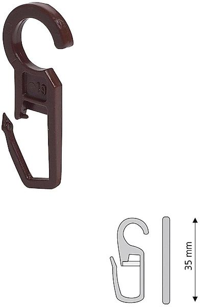 Liedeco Faltenclip, Gardinen, Vorhänge, (Set, 10-St), günstig online kaufen