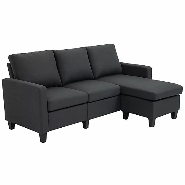 HOMCOM 3-Sitzer Ecksofa, Eckcouch in L-Form, günstig online kaufen