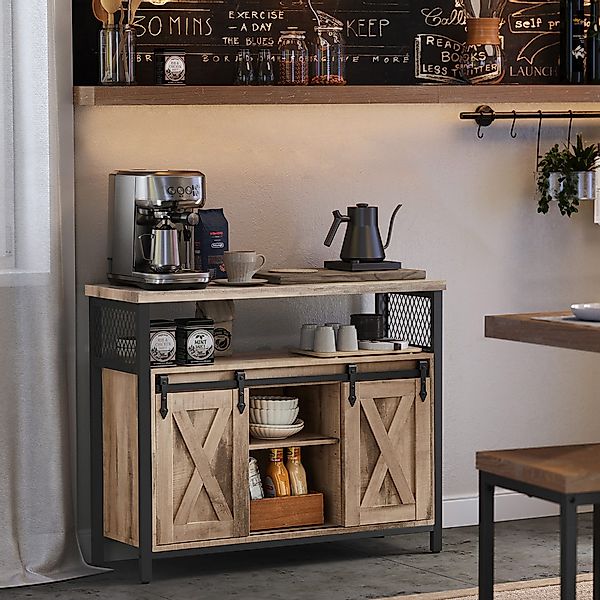 VASAGLE Sideboard Küchenschrank, Aufbewahrungsschrank, mit 2 günstig online kaufen