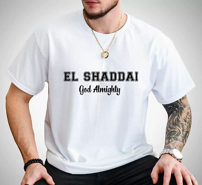 Quality Elegance T-Shirt EL SHADDAI Christian Basic T-Shirt günstig online kaufen