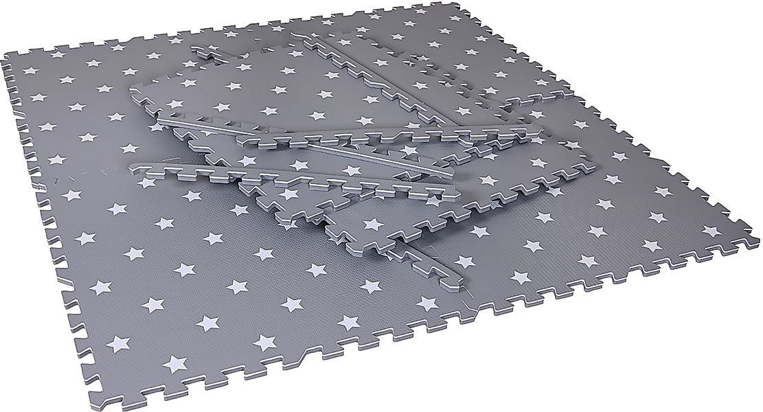 Knorrtoys® Puzzle Softteppich Matte, grau, 18 günstig online kaufen