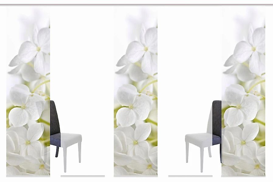HOME WOHNIDEEN Schiebegardine "PADUA" Klettband 5 Stk. tlg. HxB: 245x60, in günstig online kaufen