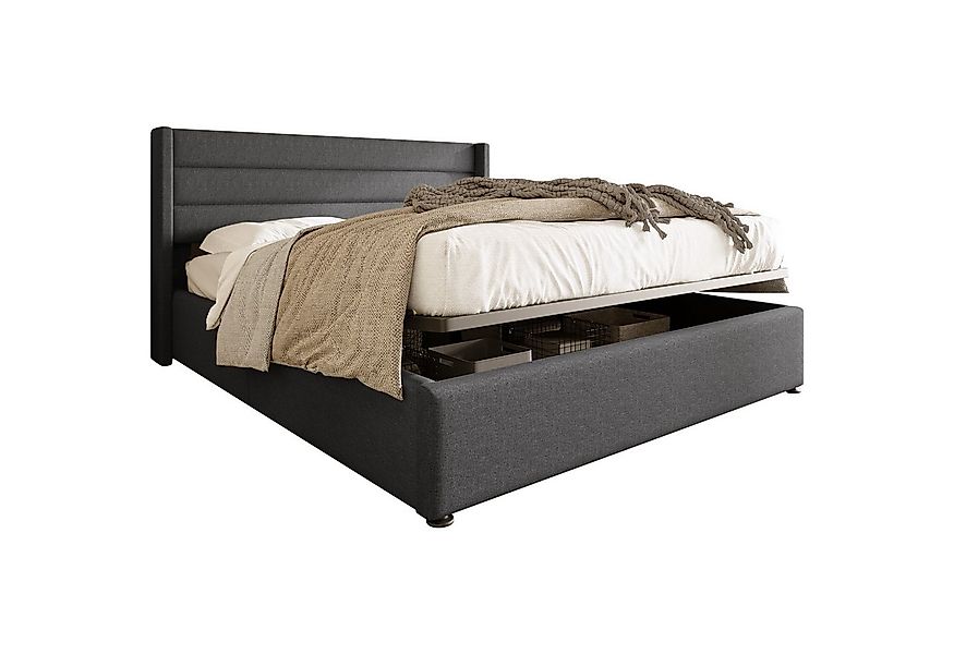 Flieks Funktionsbett cozy, Polsterbett Stauraumbett Hydraulisches Doppelbet günstig online kaufen