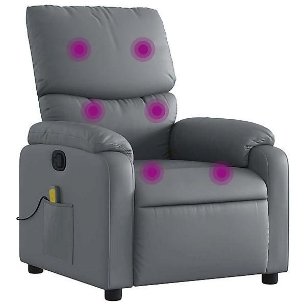 vidaXL Massagesessel Relaxsessel Grau Kunstleder 3206118 günstig online kaufen