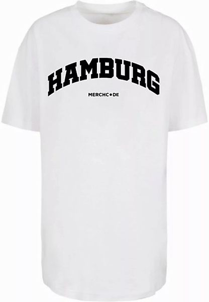 Merchcode T-Shirt Merchcode Damen Ladies Hamburg Wording - Oversized Boyfri günstig online kaufen