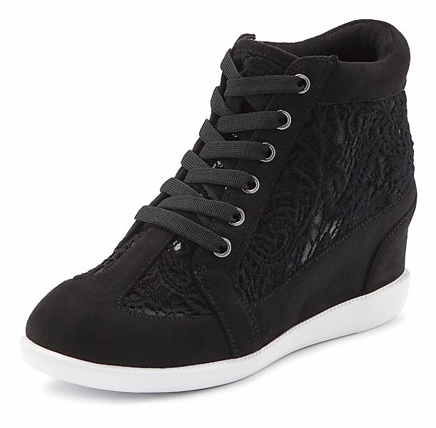 LASCANA Sneaker "Freizeitschuh,", mit innenliegendem Keilabsatz und Spitzen günstig online kaufen