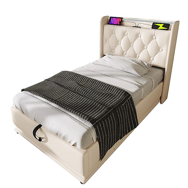 TavilaEcon Boxspringbett mit gepolstertem Kopfteil, 360° günstig online kaufen