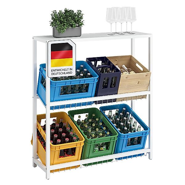 STEELSØN Flaschenregal Montune mit Ablagefläche, Getränkekistenregal in Wei günstig online kaufen