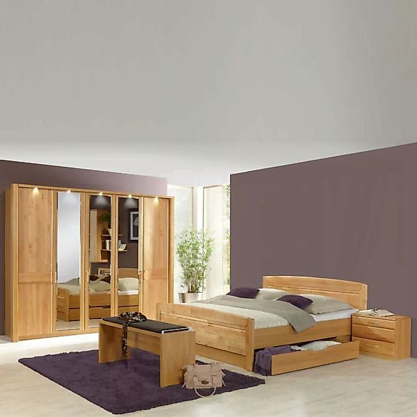 Schlafzimmermöbel Set aus Erle Kaufen (vierteilig) günstig online kaufen