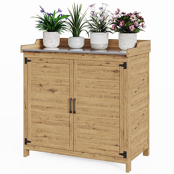 Bealife Garten-Geräteschrank Gerätehaus Geräteschrank, mit Arbeitsplatte, günstig online kaufen