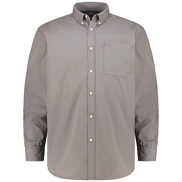 camel active Freizeithemd mit Garment-Dye-Färbung Farbe grau Größe: 5XL günstig online kaufen
